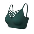 thumbnail image 3 of MixMatchy Women's Front Triple Crisscross Seamless Removable Pad Bralette, 3 of 5