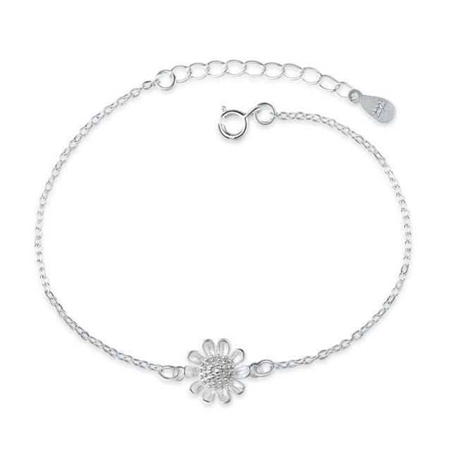 Flower LinK Bracelet in .925 Sterling Silver