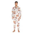 thumbnail image 5 of Adult Christmas Onesie Christmas Corgi Adult Zipper One-Piece Pajamas Unisex Pajamas with Pockets, 5 of 6