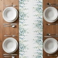 thumbnail image 4 of Sage Green Eucalyptus Table Runner 90 Inches Long,Watercolor Botanical Leaves Cotton Linen Table Runners Dresser Scarves,Decorative Fabric Tabletop Scarf Furniture Cover for Home Dinner Party 13"x90", 4 of 8