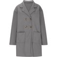 thumbnail image 5 of Women's Open Front Coatigan Long Sleeve Casual Lapel Cardigan Coat with Pockets Fall Winter Mid-Length Solid Coats, 5 of 7