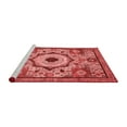 thumbnail image 2 of Ahgly Company Machine Washable Indoor Rectangle Abstract Red Modern Area Rugs, 7' x 9', 2 of 4