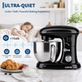 thumbnail image 6 of Garvee 5.3 QT Stand Mixer, 500W Kitchen Mixer with 10‑Speed Adjustable Control, Tilt‑Head Design for Bread Dough, Cake, Cookies, 120V, Black, 6 of 8