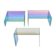 thumbnail image 5 of relayinert Multicolored Acrylic Display Stand for Buffets Jewelry and Retail Add of Color to Display Riser Shelf Rainbow Color 3 pcs/set 2Set, 5 of 5
