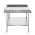 thumbnail image 1 of KFFKFF Commercial Kitchen Table, 30x36x26 Inch, Stainless Steel, 3-Sided Raised Edge, Robust Food Preparation Station, Adjustable Height, Ideal for Restaurant, Home, Hotel, 1 of 9