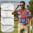 thumbnail image 5 of Aplkyhs 250th Anniversary Matching Golf Shirts for Couple Lightweight Men's Casual Short Sleeve Cool Golf Shirts Breathable Fabric for Casual Wear Moisture Wicking 4-Way Stretch, 5 of 6