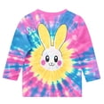 thumbnail image 4 of Amidoa Girls Easter T Shirts- Cute Rabbit 3/4 Sleeve Crewneck Kids Graphic Tops Navy Size 5-6 Years, 4 of 5