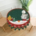 thumbnail image 2 of Christmas Tree Round Tablecloth 60 Inch, Snowflake Decorations Round Table Cloth for Xmas Holiday Picnic Party Indoor Outdoor, 2 of 6
