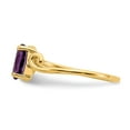 thumbnail image 4 of 14K Yellow Gold Ring Band Gemstone Amethyst Oval Purple, Size 8, 4 of 5