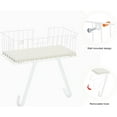 thumbnail image 6 of Wall Mounted Ironing Board Hanger for Y-Leg with Storage Basket, White, 6 of 8