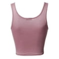 thumbnail image 2 of FashionOutfit Women's Junior Sized Basic Solid Sleeveless Crop Tank Top, 2 of 5