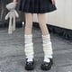 thumbnail image 1 of 2 pares de calcetines de punto blancos rayas rectas 52cm, 1 of 4