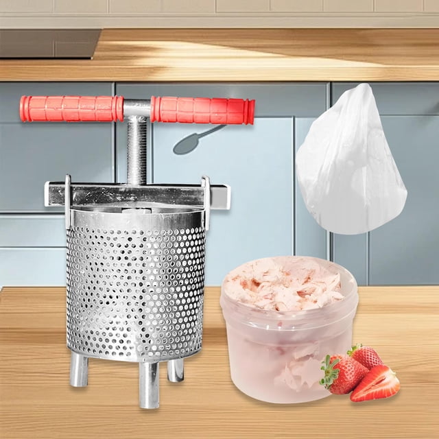 Exprimidor de verduras, prensa para relleno de dumplings, prensa de manteca de cerdo que ahorra esfuerzo, exprimidor de limones para hacer sidra en 3L con pies