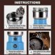thumbnail image 3 of Grain Grinder, Mill Stainless Steel Powder Grinder Machine Spice Coffee Nut Grain Crusher Mill Blender Kitchen Tool 26-27s, 3 of 5
