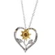 thumbnail image 1 of Nuevos girasoles en forma de corazón Girasoles collar para mujer Accesorios collar collar regalo joyas para aniversario de boda, 1 of 7