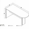 thumbnail image 2 of Bestar Embassy peninsula table in Cappuccino Cherry - 30.4" Height x 66" Width x 27" Length, durable 1" commercial grade work surface, Deluxe PVC edge, 2 of 2