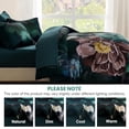 thumbnail image 6 of Floral Comforter Set King Size 7 Pieces Teal Bed in a Bag Comforter Bedding Set Soft Microfiber for All Season with Pillowcases Shams Sheets 90×104, 6 of 8