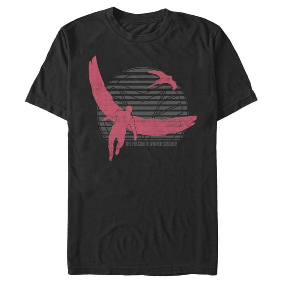 Men's Marvel The Falcon and the Winter Soldier Flying Falcon  Graphic Tee Black 2X Large