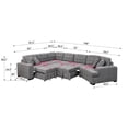 thumbnail image 3 of Pouseayar 149in Oversized Sectional Sofa Convertible U Shaped Sectional with Extra Wide Chaise Lounge Couch for Living Room,  Apartment，Home, 3 of 15