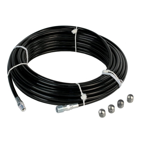 Sewer Jetter Hose 1/8" NPT x 50' 4800 PSI & Set of (4) 3.5 Orifice Nozzles Kit
