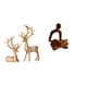 thumbnail image 1 of Estatua de ciervo, escultura de mesa, adorno de animal, figura de pareja de renos, figura de pensador abstracto, estatua de resina, ideal para regalar, 1 of 8