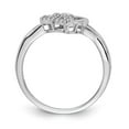 thumbnail image 2 of 14K White Gold Ring Band Themed Diamond Round Heart, 2 of 3