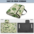 thumbnail image 5 of COEQINE Golf Cart Seat Towel Quilted Protective Cover with Carrying Handle, Universal Fit with 4 Front Pockets, Fits for Most 2 Seats Club Car St Patricks Day Decor, Elegant Green Clover, 5 of 8