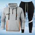 thumbnail image 2 of SGMVNU Men's Jogging Tracksuit Set Winter Men's Pocket Half Zip Casual Hoodie Sweatshirt Suit Mens Outfit Clothing Hoodies Sweatpants(Light Gray, 3XL), 2 of 4