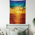 thumbnail image 3 of Ocean Decor Wall Hanging Tapestry, Sunset Clouds Exotic Seaside Sun Rays Magical Evening View Decorative Picture Print, Bedroom Living Room Dorm Accessories, 60 X 80 Inches, by Ambesonne, 3 of 5