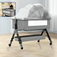 thumbnail image 4 of Foldable Baby Bed Crib Portable Bassinet Bedside Liftable Cradle Bed Playpen NewbornWith Changing Table Storage Bag Mosquito net My Lux Decor Round, 4 of 26