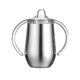 thumbnail image 1 of Taza para sorber de bebé de acero inoxidable de 10oz con asa, taza con aislamiento al vacío de doble capa, botellas de entrenamiento de agua para niños, 1 of 4
