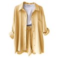 thumbnail image 6 of 2 Piece Short Sets for Women Plus Size Summer Travel Vacation Airport Outfits Oversized Vacation Workout Shorts Sets Matching Clothing, 6 of 6