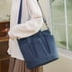 thumbnail image 3 of Bolso de hombro Lona Mujer Tote Casual Multibolsillos Casual para el trabajo Azul oscuro Azul, 3 of 9