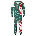 thumbnail image 4 of Odeerbi Matching Family Christmas Pajamas Sets Hooded Onesie Sleepwear Mens Xmas Snowman Print Plush Jumpsuit 2025 Long Sleeve Family Parent-Child Wear Loungewear Sleepwear Jammies for Dad, 4 of 5