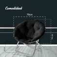 thumbnail image 3 of Silla plegable para uso exterior e interior super cómoda IDEA NUOVA Moon negra, 3 of 8