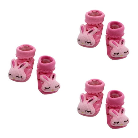 

3pcs 0-6 Month Unisex Children Cute Cartoon Style Newborn Baby Kids Infant Breathable Doll Socks