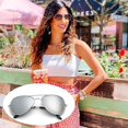 thumbnail image 2 of Men's Sunglasses Retro Pilot Sunglasses unisex Gift Toad Mirror, 2 of 5