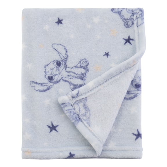 Stitch Allover Print Baby Blanket, Unisex, Blue