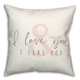 thumbnail image 2 of Creative Products I Love You & I Like You 18x18 Spun Poly Pillow, 2 of 3