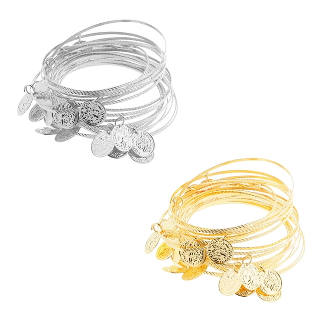 Brazaletes múltiples Sunnimix 40 piezas accesorios de joyería danza del vientre