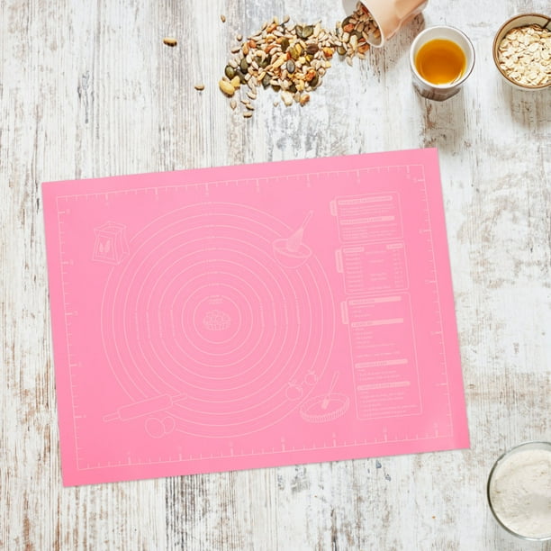 unbranded Tapete Para Repostería De Silicona Rosa Con Superficie Antiadherente Y Fácil Limpieza