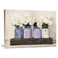 thumbnail image 1 of Global Gallery Jenny Thomlinson,'Tulips in Mason Jars' Stretched Canvas Artwork, 1 of 4