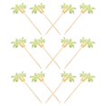 thumbnail image 3 of 20pcs Green Coconut Tree Bamboo Toothpicks for Cake and Appetizers Sturdy Disposable Design, 3 of 5