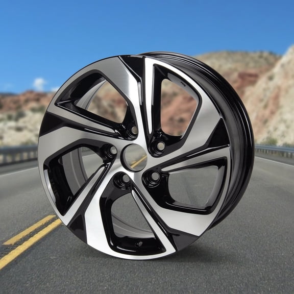 16" Machined Black Aluminum Alloy Wheel 64078 for Honda Accord LX 2016 2017 16x7 inch Rim