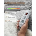 thumbnail image 3 of JoanKaren Electric Heated Throw Blanket with LCD Controller,Grey Waffle Weave,6 Heating Levels,4H Auto-off,50"x60", 3 of 8