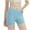 Light Blue, variant on hlysgo Womens Yoga High Waist Shorts Tummy Control No Front Seam Biker Shorts 4 Inches Running Volleyball Yoga Gym Workouts Short Brown,M