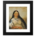 thumbnail image 2 of George Catlin 20x24 Black Modern Framed Museum Art Print Titled - Mi-Neek-Ee-Sunk-Te-Ka, Mink, a Beautiful Girl (1832), 2 of 5