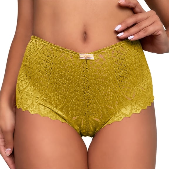 PMVFHDE Women Floral Lace Underwear Mid Rise Hollow Out Breathable Cross Back Plus Size Boy Shorts Cotton Gusset Panties Plus Size Underwear For Women B,XL