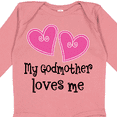 thumbnail image 4 of Inktastic My Godmother Loves Me Hearts Girls Long Sleeve Baby Bodysuit, 4 of 5