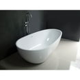 thumbnail image 2 of Kingston Brass VRTRS673422 67" Solid Surface Egg Shaped Double Ended Freestanding Tub with Drain, Matte White, 2 of 7